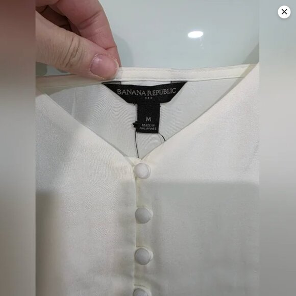 NWT Banana Republic Elegant White Women's Top Tank - Picture 4 of 13